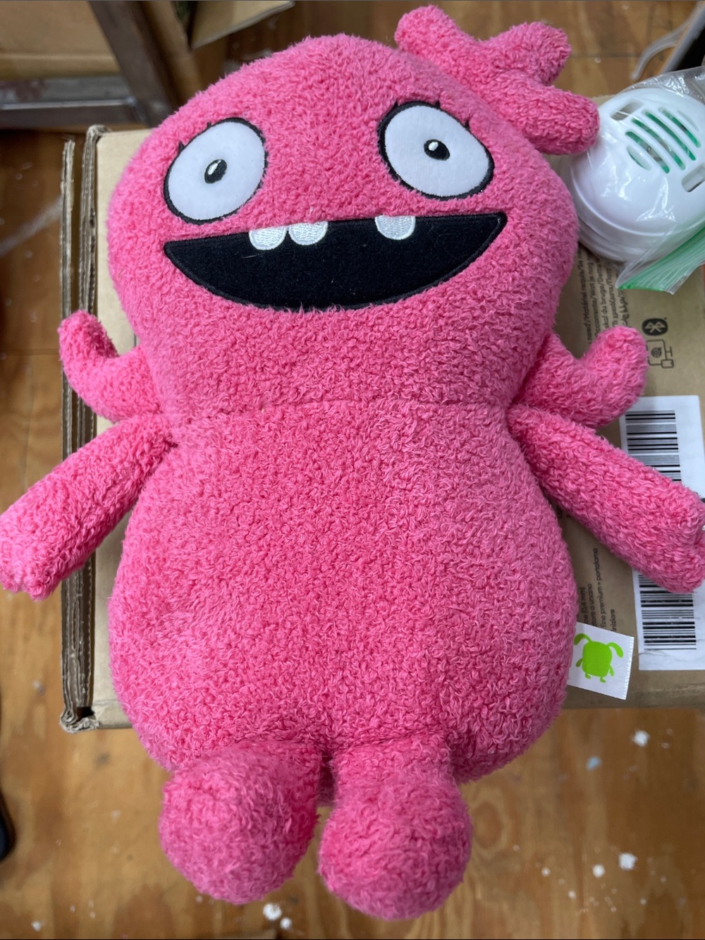 Talking Moxy from Ugly Dolls. Pink Plush Monster Stuffed Toy -